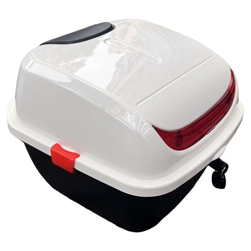 Electric car trunk battery car tail box universal large capacity waterproof storage box backrest changed to anti-shake double buckle tail box