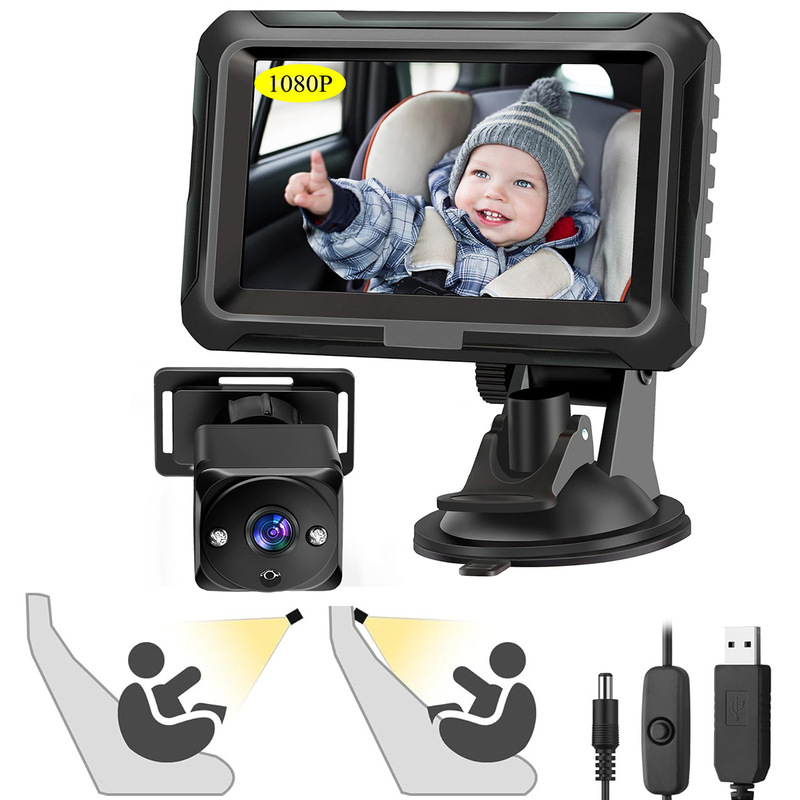 Cross-border Amazon TITOK 2024 new 4.3-inch private model car baby monitor 1080P night vision Cross-border Amazon TITOK 2024 new 4.3-inch private model car baby monitor 1080P night vision