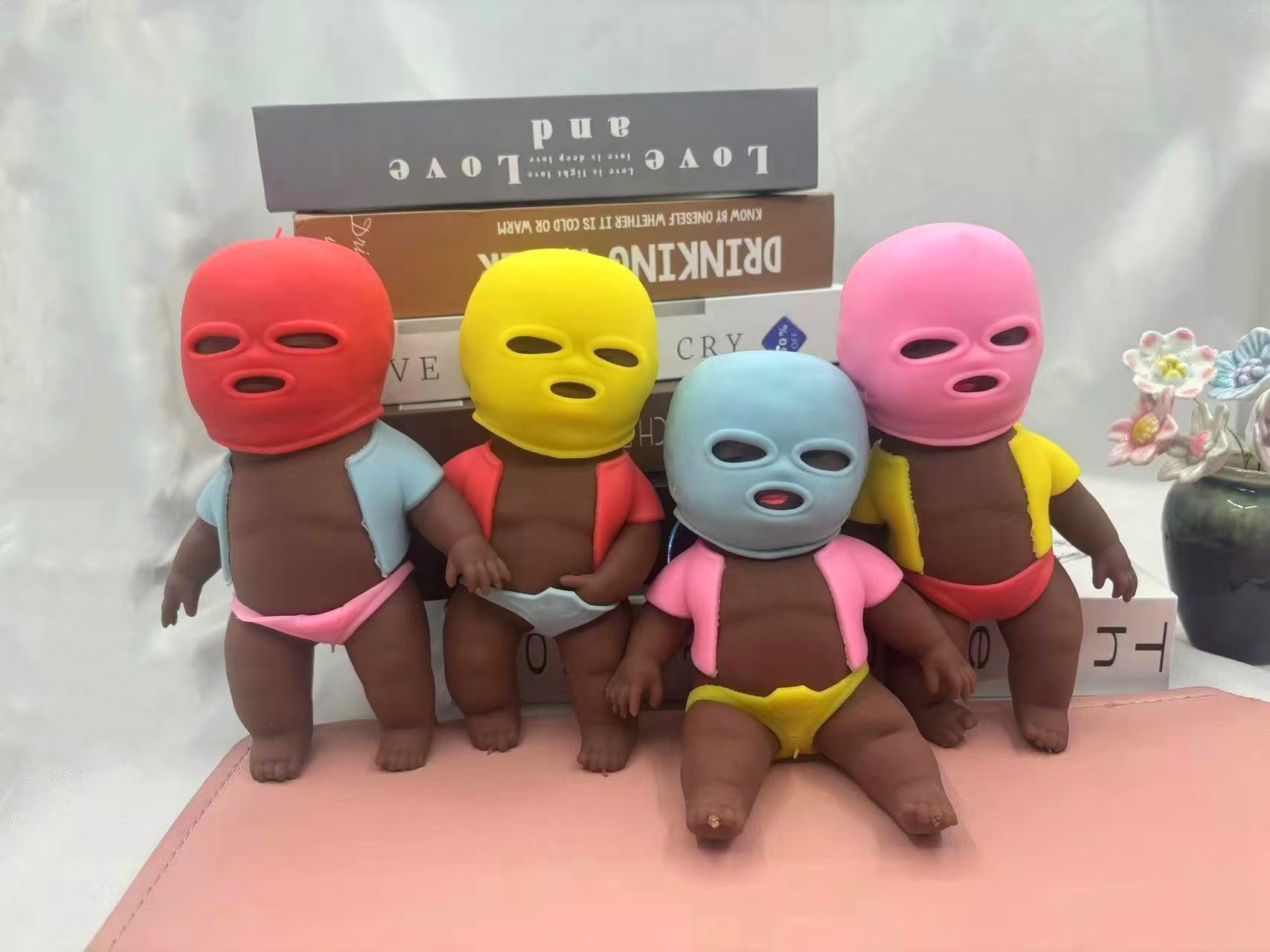 갈색도적인형 14cm [모자색상 랜덤]