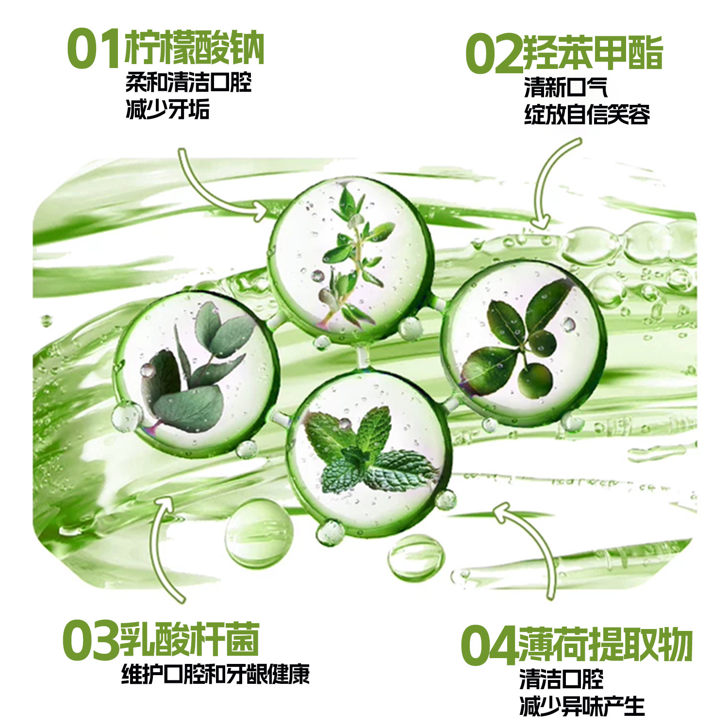 Auonam enjuague bucal aliento refrescante fragancia de menta fragancia duradera suave no irritante antibacteriano de acción prolongada fabricante