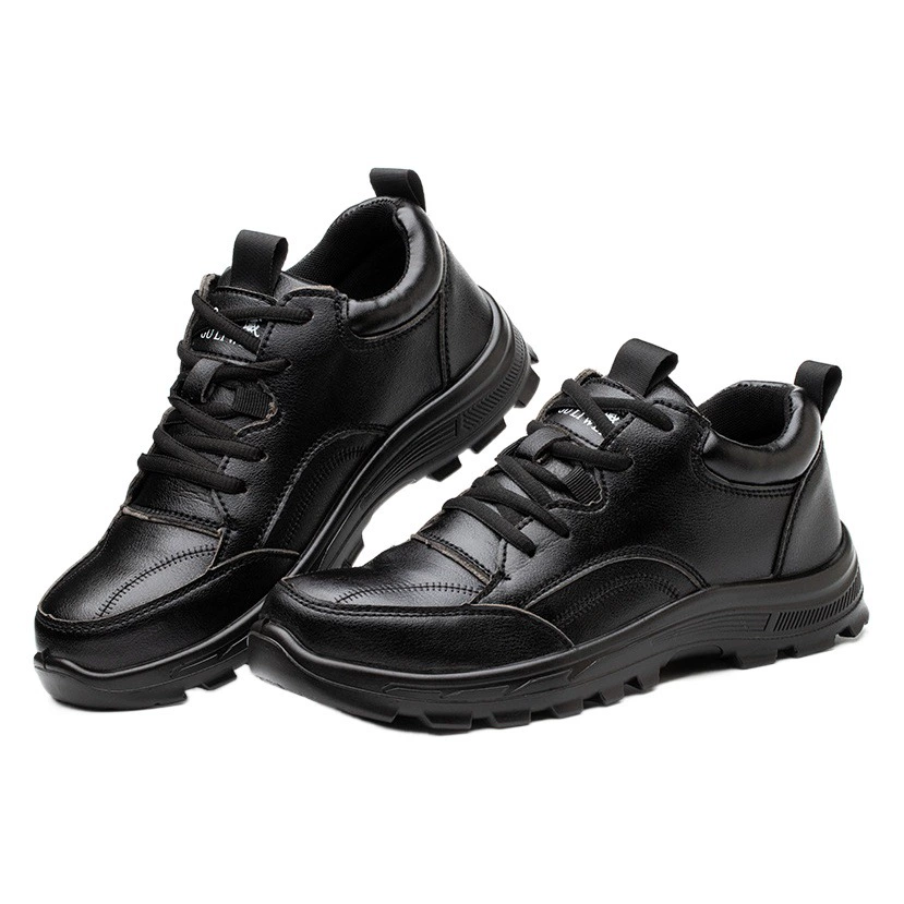 Обувь для охраны труда мужская с защитой от ударов и прокалывания легкий удобный пластиковый стальной носок Кевлар с изоляцией середины низа Four Seasons рабочая обувь для строительной площадки