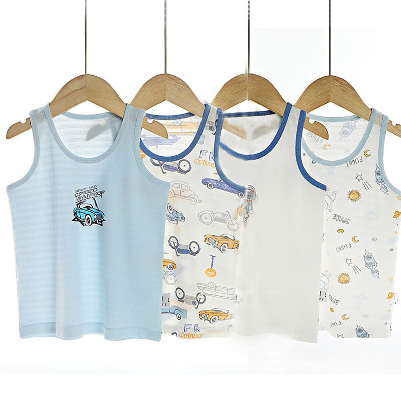 Spring and summer new pattern children vest Four Seasons Cotton vest children Base coat Boy I-shape vest