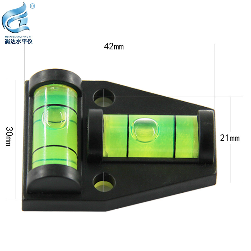 T-tipo plástico Fuente Grande de la burbuja horizontal llana de la alta precisión del nivel Mini de la alta calidad y precio bajo
