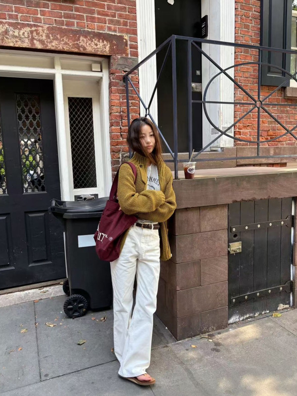 现  th*barnnet八奶拉链毛衣韩国设计师女装学院风减龄韩系针织衫|undefined