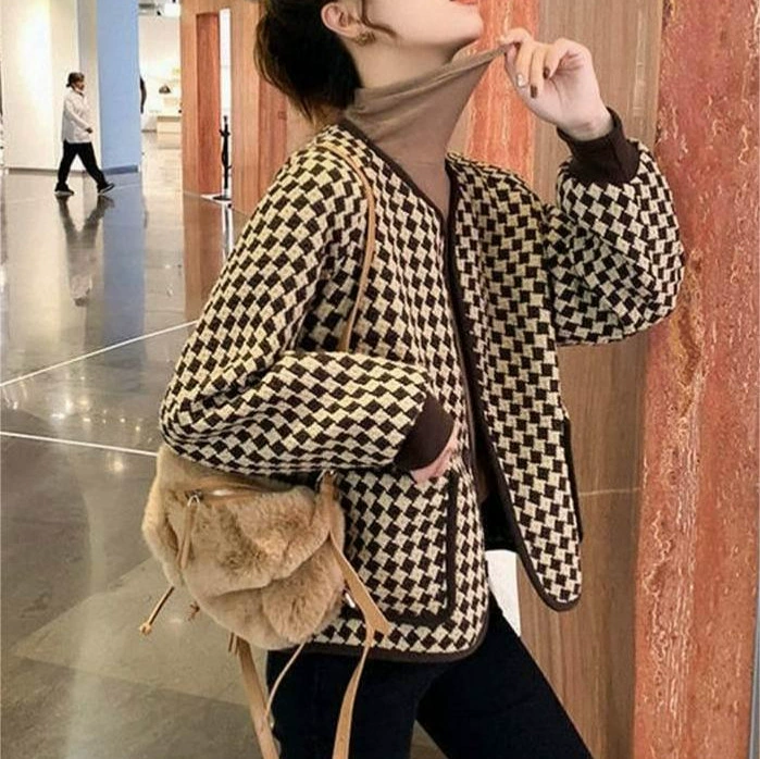 Осенний демисезонный жакет, стиль Chanel, Aliexpress