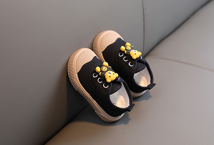 2022 Frühling Herbst Baby Cartoon Bär Weiche Sohle Walking für Jungen und Mädchen, Säuglingsschuhe, Segeltuchschuhe_voghion.com