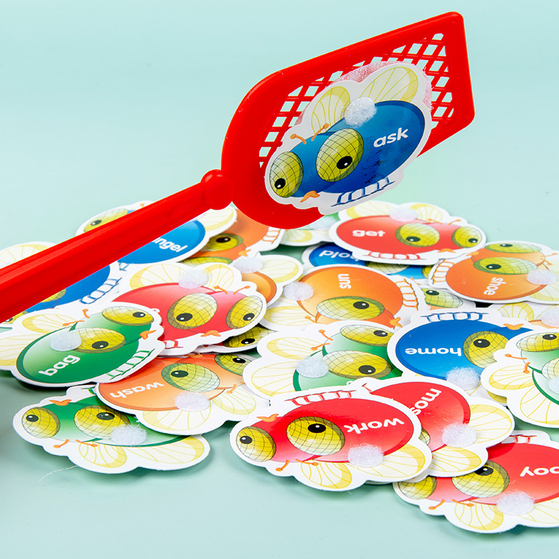 Palabras en inglés transfronterizas intercambiando moscas diversión educativa para niños aprendizaje en inglés entrenamiento memoria de concentración juguetes de madera image 5