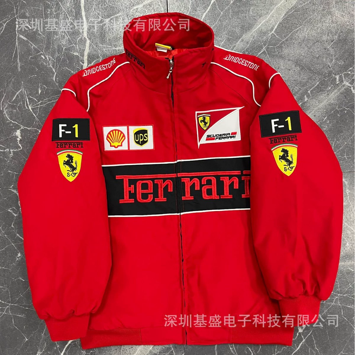 Ferrari, гоночная куртка с длинным рукавом для отдыха, пуховик, с вышивкой, европейский стиль