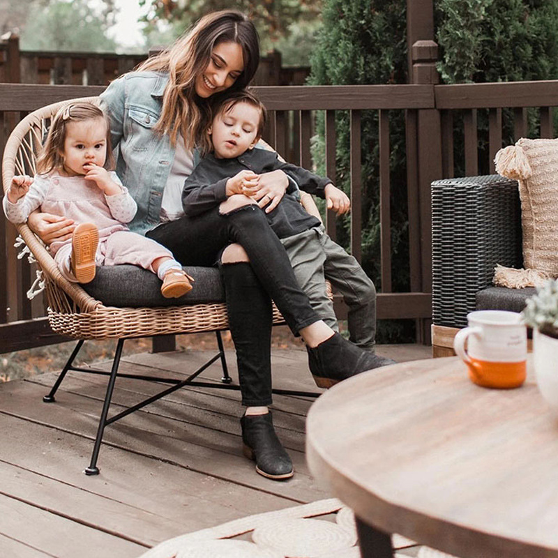 Muebles de exterior nórdicos, balcón, sofá de ratán individual, patio al aire libre, silla de ratán, mesa y silla impermeables, B & B