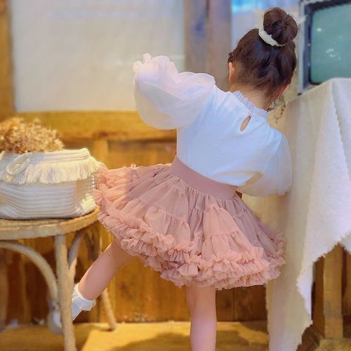 Puff skirt second generation tutu skirt baby girl princess skirt tutu skirt girl convex skirt soft gauze lolita skirt