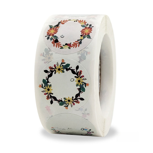 New Cross-border Wholesale Floral Heart Shaped Thank You Baking Wedding Decorative Self-adhesive Sticker