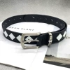 [Black] Stu niche black and white checkerboard belt