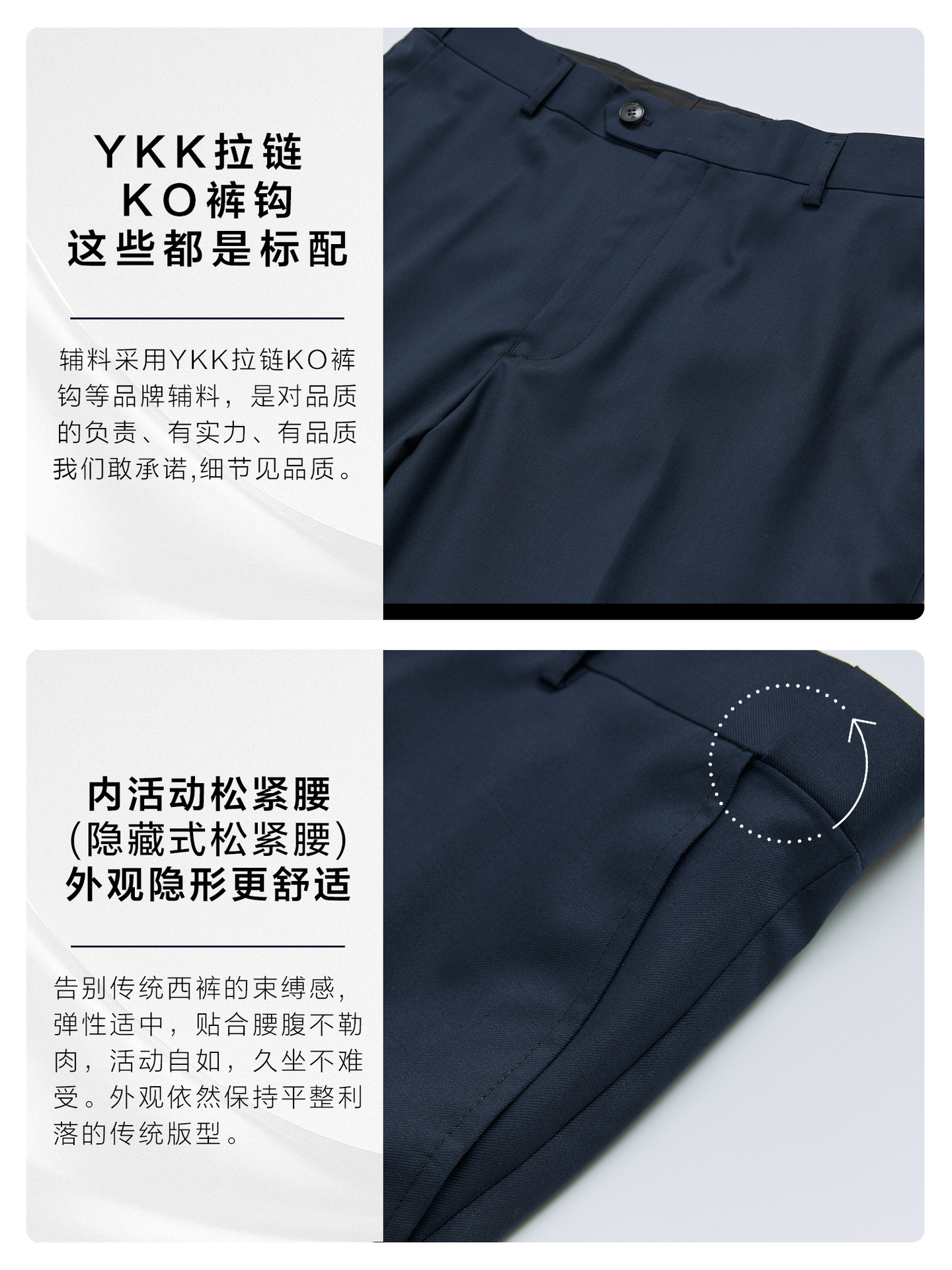 Pantalones de lana de lujo ligero de seda de hombre, pantalones de negocios de hombre, lana azul tibetano, pantalones casuales de nueve puntos, modelo