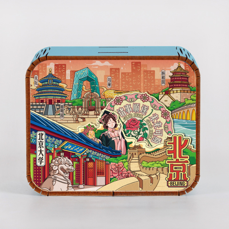 オリジナルアモイ重慶南京西安都市動態オルゴールオルゴールオルゴール観光記念品|undefined