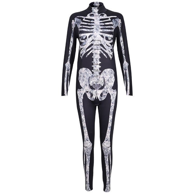 여성 흑백 해골