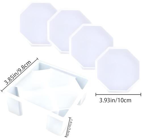 Handmade DIY Epoxy Resin Mold Storage Box Set: Round Coasters, Crystal Resin Decorations, and Silicone Molds
