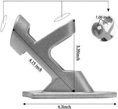 Cross-border wall fixed slant insertion base flagpole bracket diameter 2.6cm double hole outdoor aluminum alloy flagpole bracket 