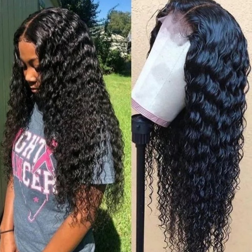 Perucas europeas y americanas, cabello rizado africano transfronterizo nuevo estilo de moda negro medio largo cabello rizado cubierta de fibra química