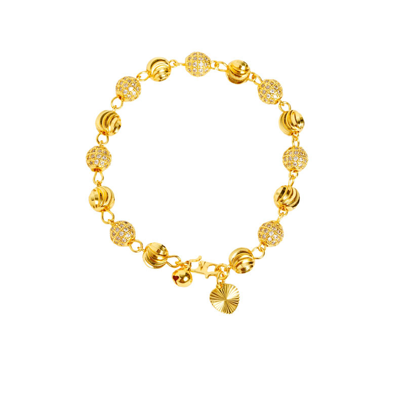 Vietnam sandy retro micro-incrustado sandía perlas pulsera campana simple mujer lujo ligero no se desvanece joyería fuente al por mayor