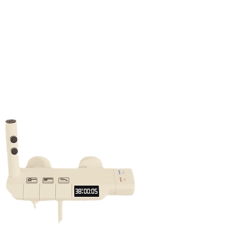 Ducha blanca de viento crema simple conjunto de ducha de ducha de ducha de baño doméstico tipo separado sin pulverización superior boquilla de boquilla de presurización de baño