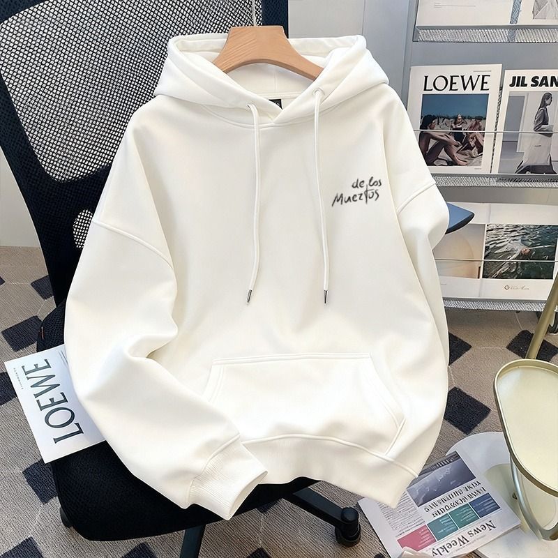 Long-Term Heavy-Duty Hooded Sweatshirt Men's Trendy Brand Loose Casual Pullover Tops Handsome Printed Youth Autumn