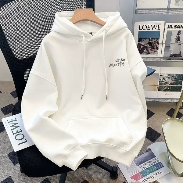 Long-Term Heavy-Duty Hooded Sweatshirt Men's Trendy Brand Loose Casual Pullover Tops Handsome Printed Youth Autumn