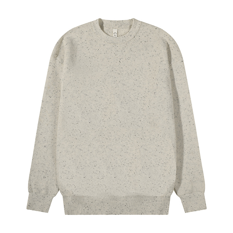 Camisa de punto de punto de estilo hombre viejo dinero suéter cortos de punto alto sentido conjunto completo de suéter de otoño y invierno fábrica transfronteriza al por mayor image 8
