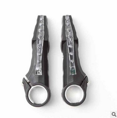 自行车牛角转向灯 山地车把灯 牛角副把死飞警示灯 135g