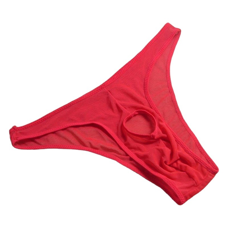 Ropa interior sexy para hombres sexy ropa interior ver-a través de alta vulnerabilidad de malla elástica expuesta JJ triángulo ropa interior T pantalones Tanga
