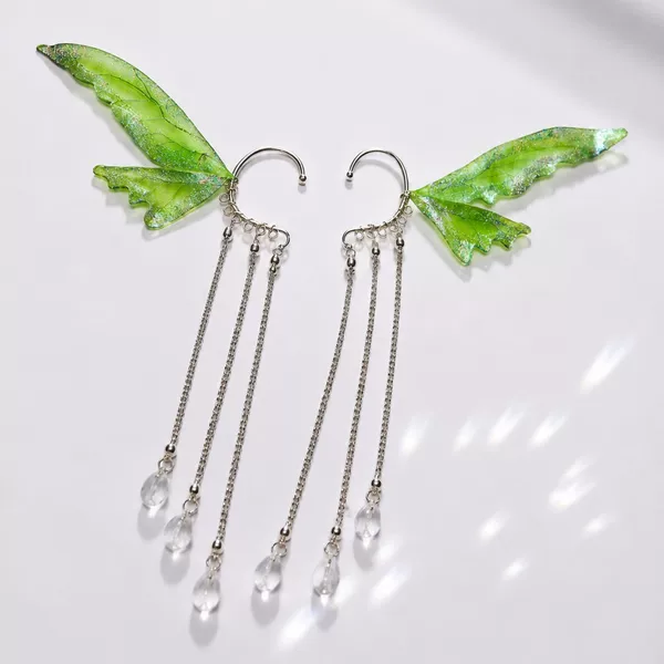 Foreign Trade Cross-Border Elf Princess Mermaid Pearl Tassel Hair Clip Girls' Mermaid Ear Clips