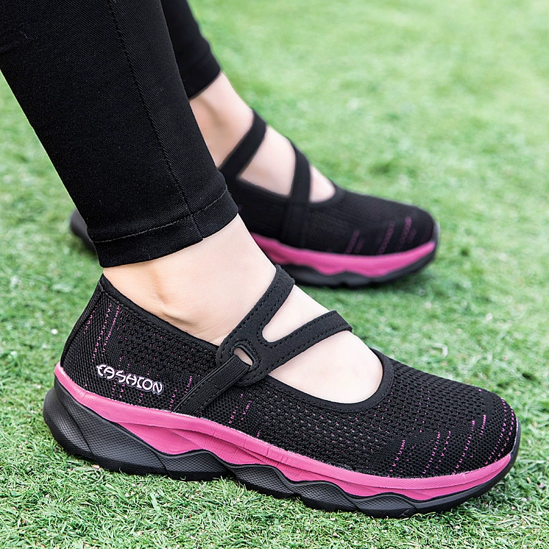 Летняя сетчатая летающая обувь среднего возраста женская обувь мама обувь мягкая подошва спортивная обувь среднего и пожилого возраста повседневная обувь для пожилых людей