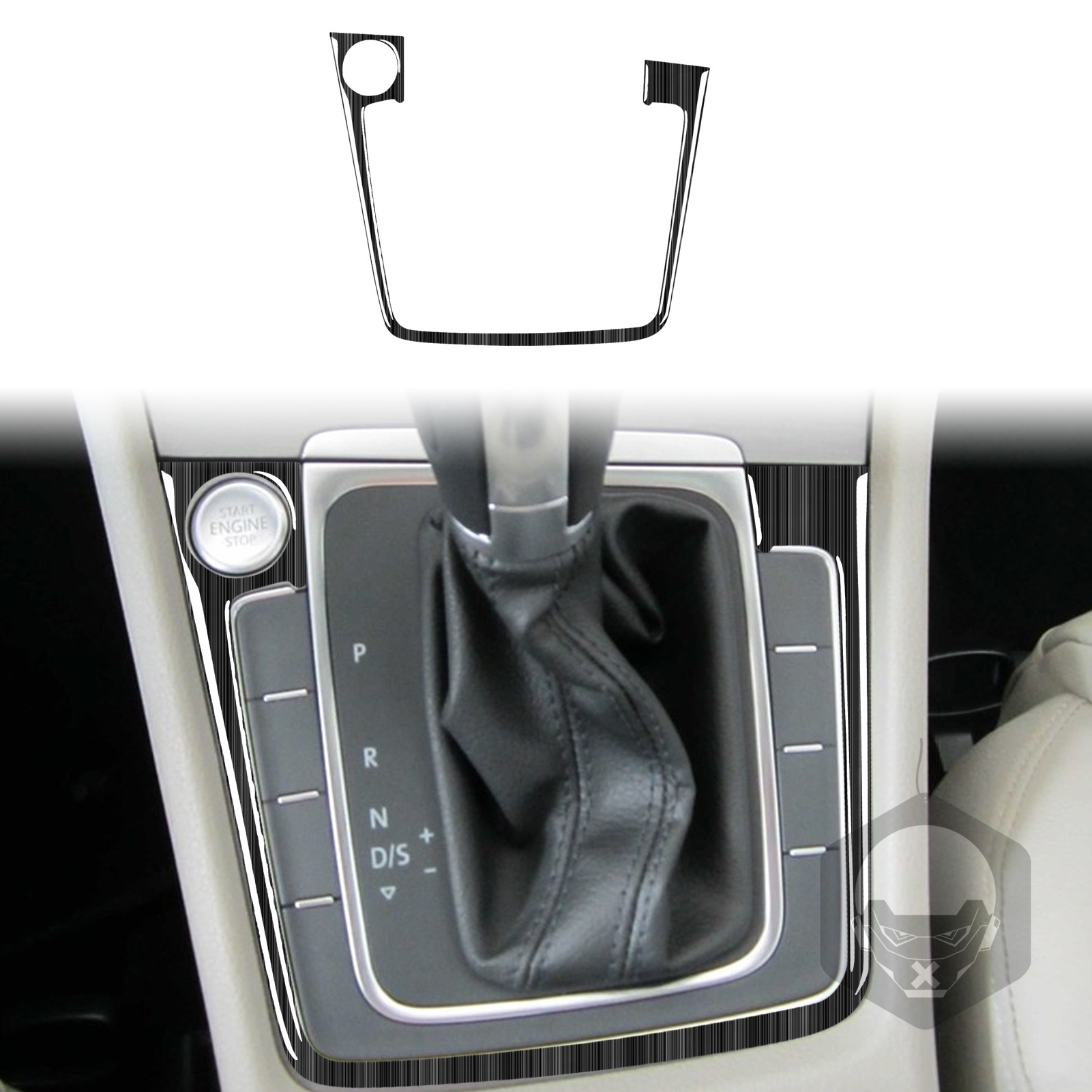 Suitable for 13-17 Volkswagen Golf 7-gear panel frame black wire pattern car interior modification accessories