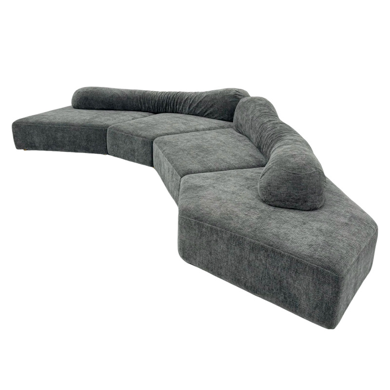 Vacuo integrado comprimido sofá de gran villa hotel todo el sofá de roca esponja combinación de módulo irregular