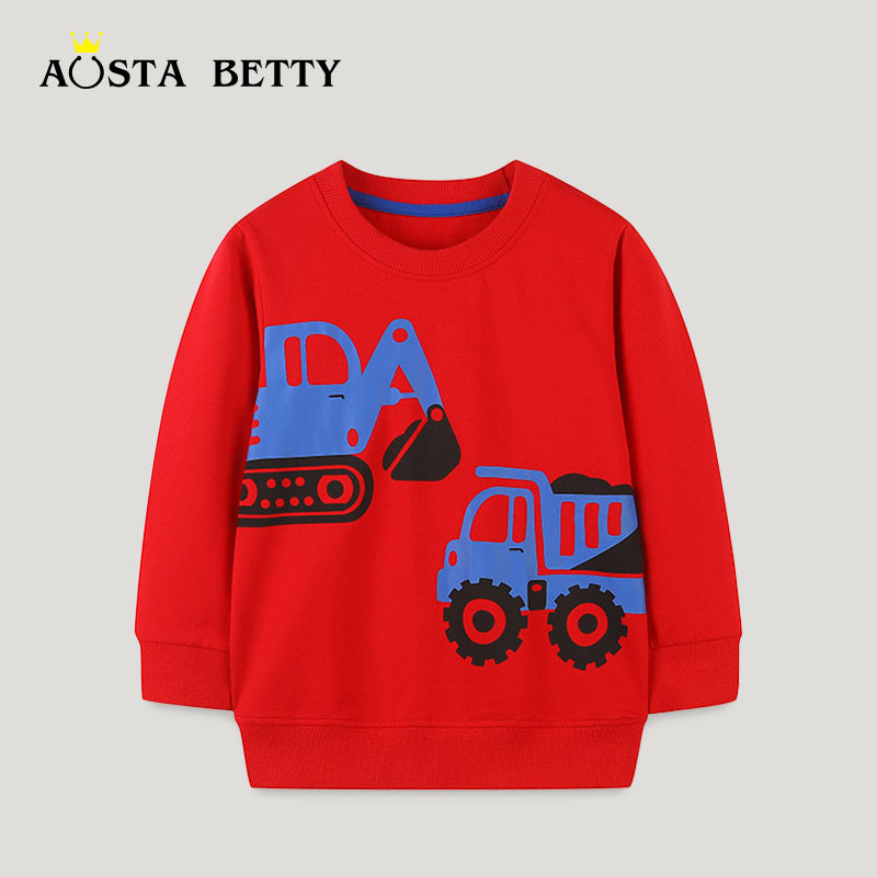 Sudadera nueva de otoño para niños, estilo europeo y americano, camiseta de manga larga con estampado de dibujos animados para niños, venta al por mayor