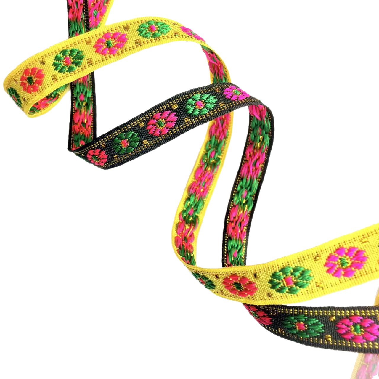 Cinta Jacquard de Estilo Étnico de 1 cm, Nylon, Decorativa, para Ropa y Manualidades image 5