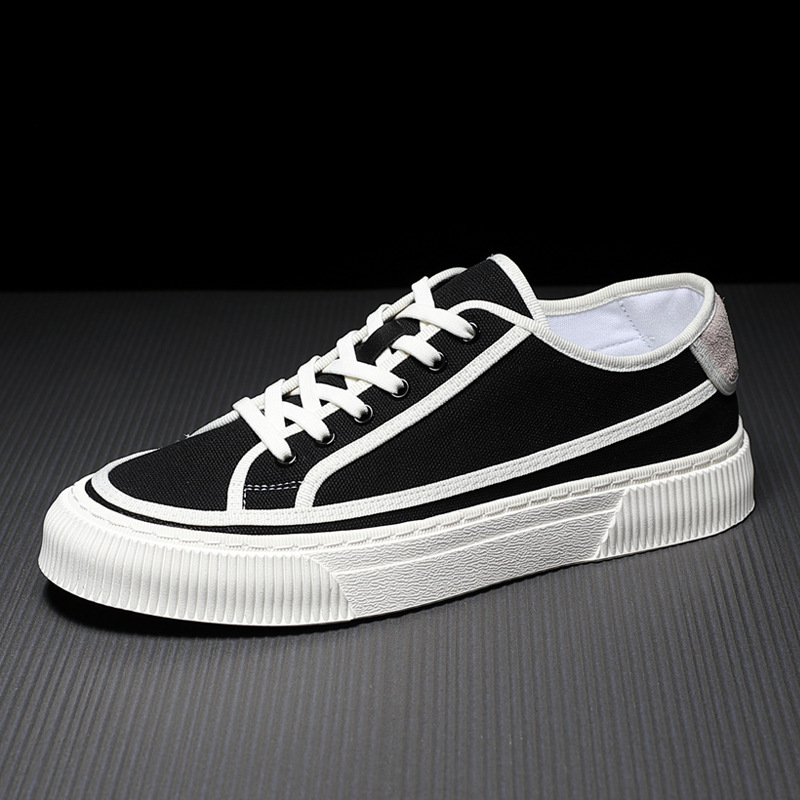 Japanese Canvas Shoes For Men Summer Soft Sole Shoes Breathabley Casual Shoes One-leg Simple Cloth Shoes
