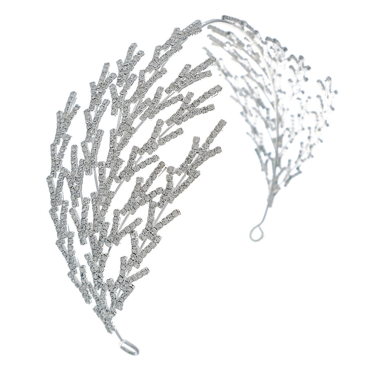 Accesorios para el cabello de novia transfronterizos europeos y americanos, diademas de joyería para fiestas de graduación y bodas, diademas de lujo versátiles de ala ancha con diamantes de imitación.