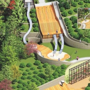 Stainless steel slide large outdoor non-standard amusement equipment manufacturers children unpowered scenic park facilities combination
