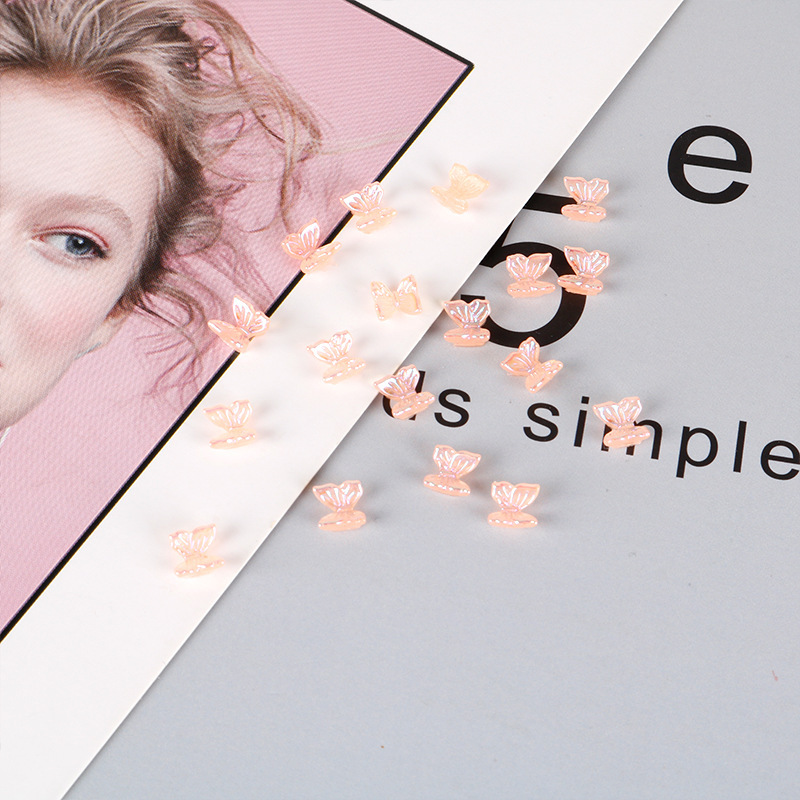 Mariposa de cristal transparente parche de uñas accesorios de bricolaje acrílico tridimensional hecho a mano de resina accesorios de plástico imitación de uñas