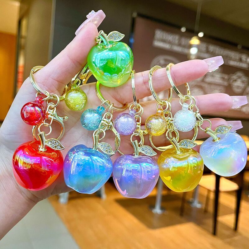 2026 Cross-Border New Product Creative Apple Keychain Exquisite Fashion Commuter Artistic Fruit Bag Pendant Accessory 2026 Cross-Border New Product Creative Apple Keychain Exquisite Fashion Commuter Artistic Fruit Bag Pendant Accessory