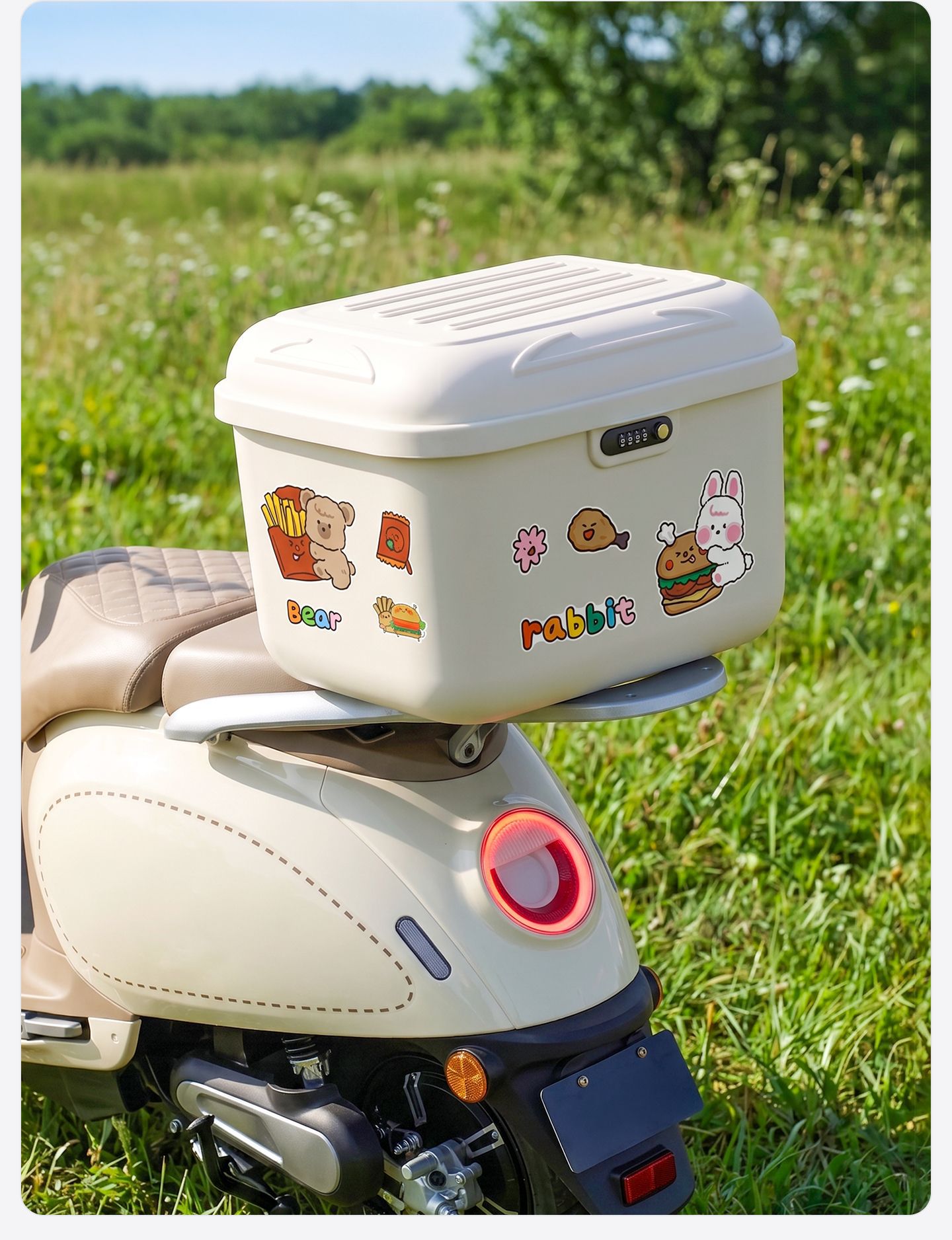 Universal large-capacity electric vehicle trunk suitable for Ninebot, Tailg, Aima electric scooters and motorcycles for storage