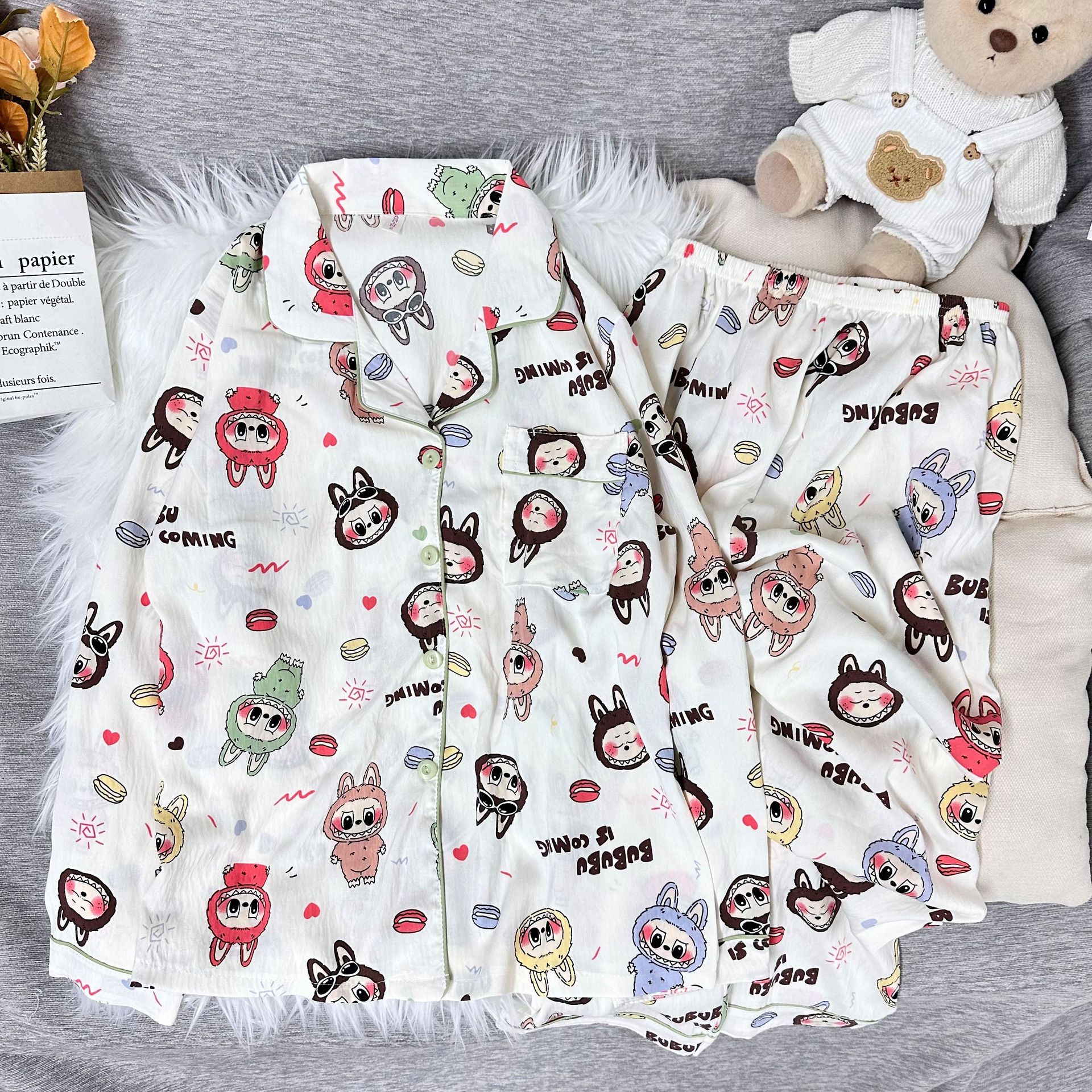 Cloud cotton printed with double length