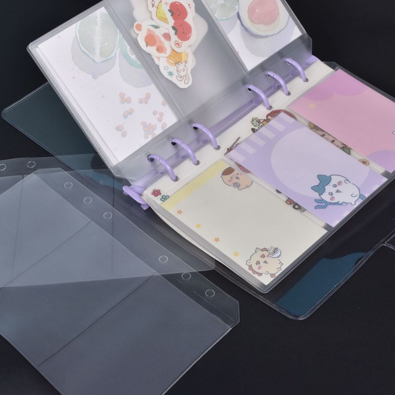 A5 ルーズリーフバッグ PVC つや消し収納袋 ID ステッカー請求書名刺ブックカードハンドブックバッグメーカー卸売|undefined