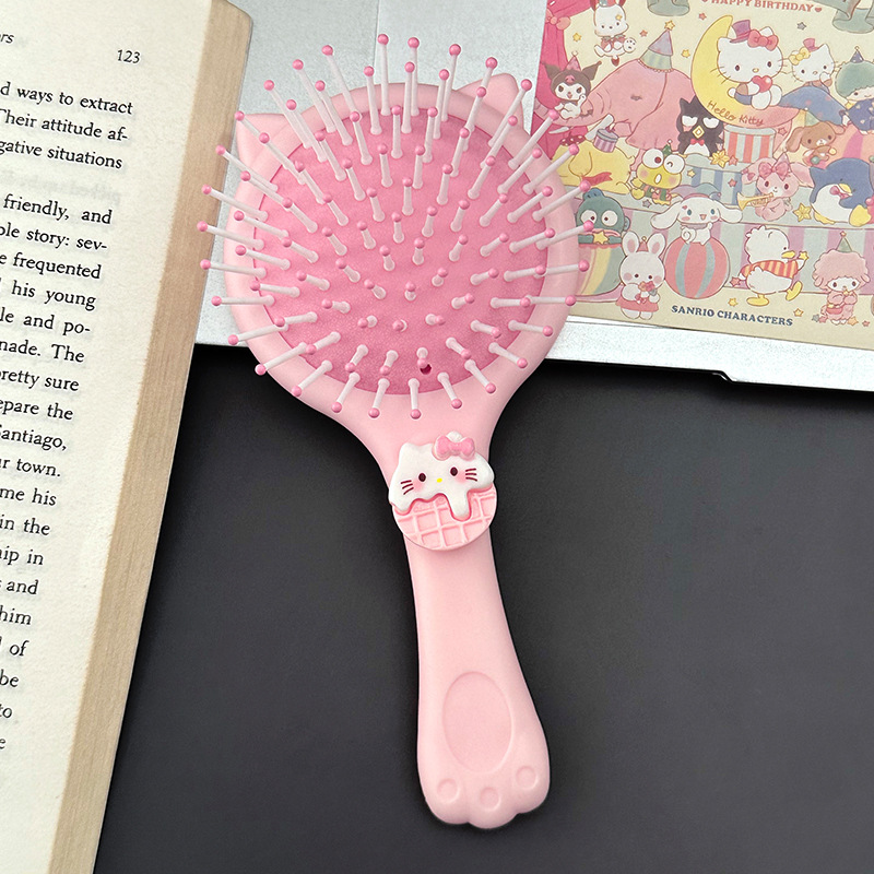 Cat Ear Mirror Comb-Pink Biscuit KT Cat