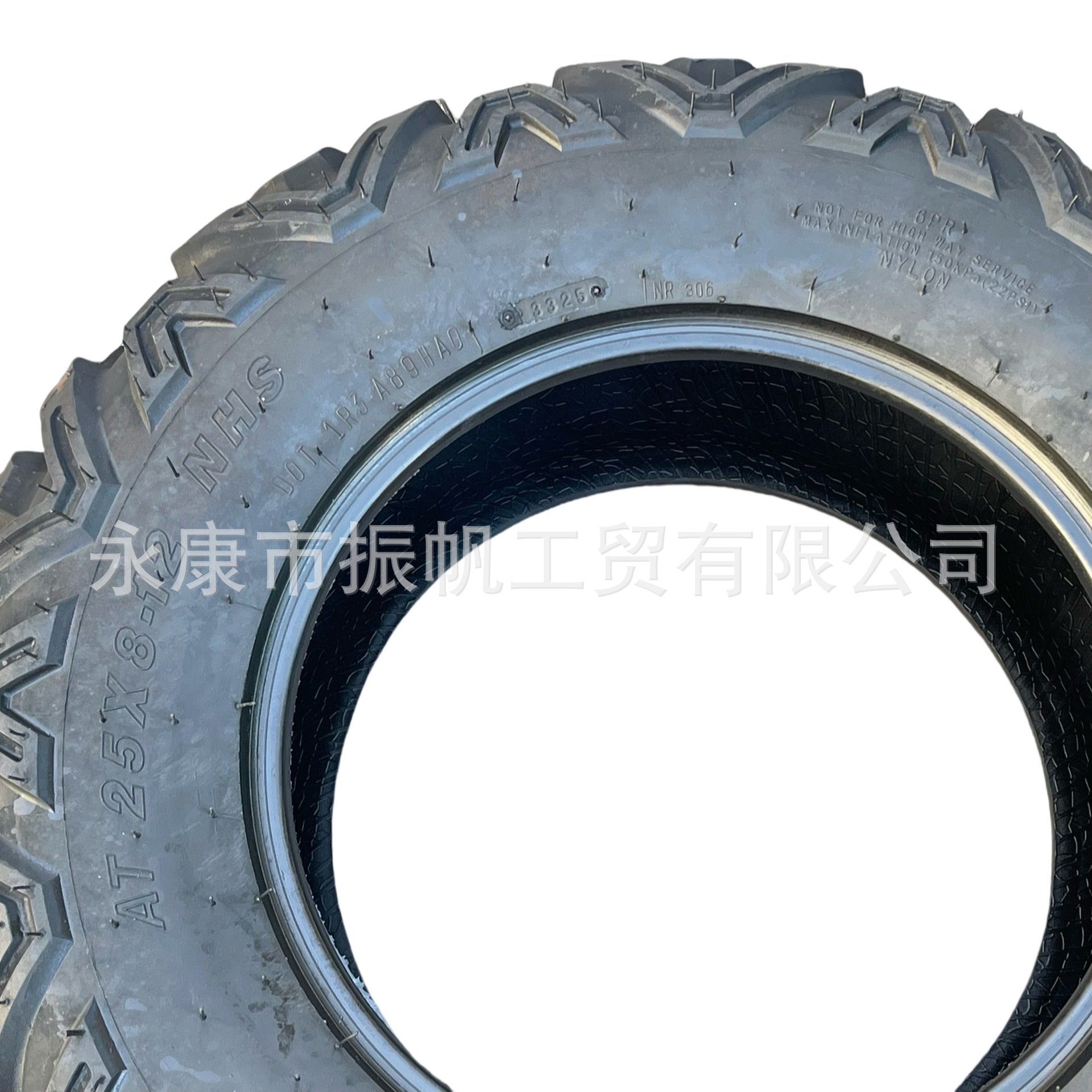 Accesorios de go-kart ATV 25X8 - 12 pulgadas patrón A marca asiática central vacío de 6 capas neumáticos