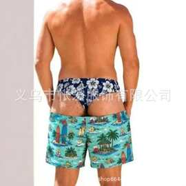 丁字裤短裤趣味恶搞男士沙滩裤蝴蝶结内裤外穿泳裤海边搞笑拍照