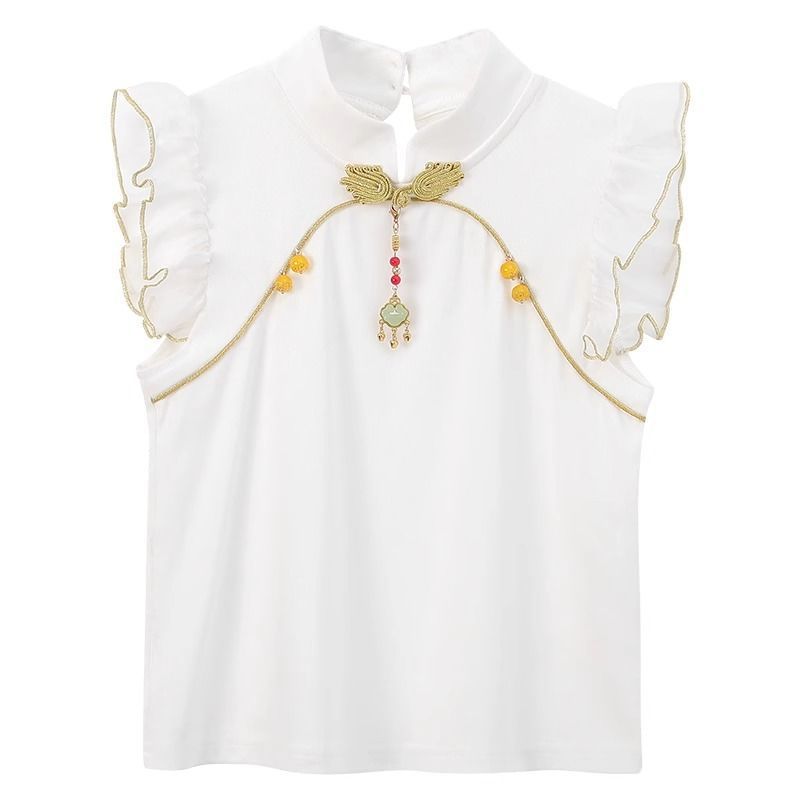 흰색 민소매 탑