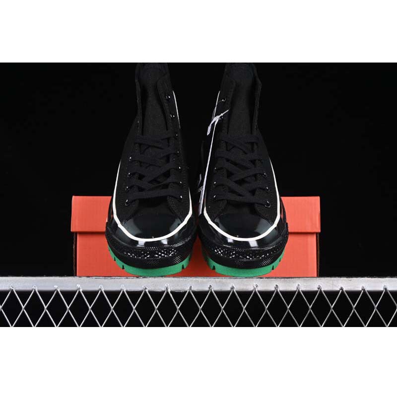 2025 New 1970S Height Increasing Shoes Black Green Thick Sole High Top Men's Shoes Women's Shoes Casual Canvas Board Shoes