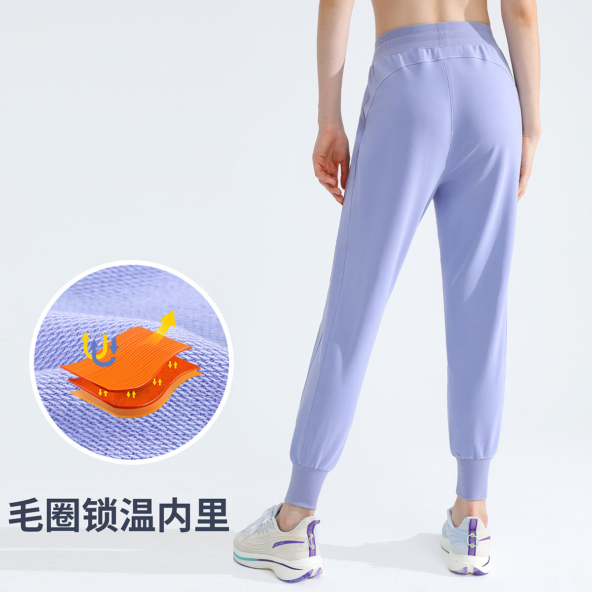 Pantalones deportivos de adelgazamiento sueltos modales drapeados de las mujeres pantalones de fitness de Yoga de secado rápido corriendo danza pantalones de chándal atados al tobillo Pantalones