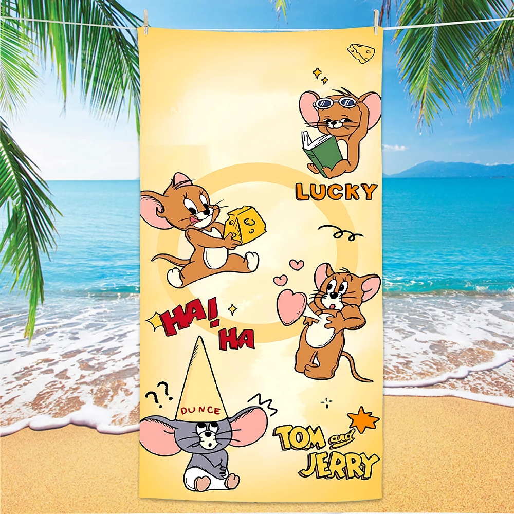 Transfronterizos amazónicos gatos y ratas toallas de playa clase A niños caricaturas toallas de baño de playa microfibra toallas de secado rápido